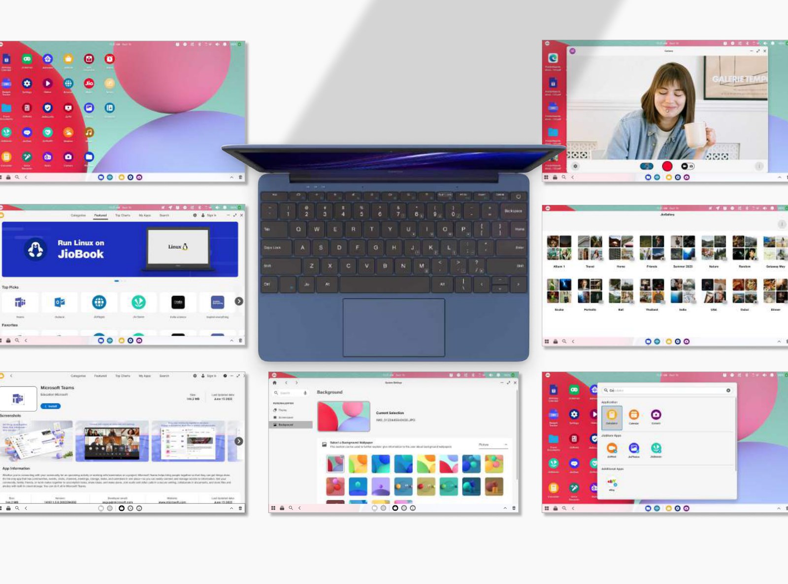 Templates — desktop, store, gallery, settings and app detail